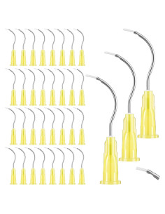 100 Agujas Dobladas Desechables 19G Threlaco con Cepillo