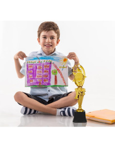 Trofeo Didiseaon 1er Lugar 37.1 cm Dorado de Plástico 2