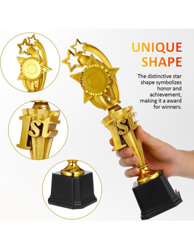 Trofeo Didiseaon 1er Lugar 37.1 cm Dorado de Plástico