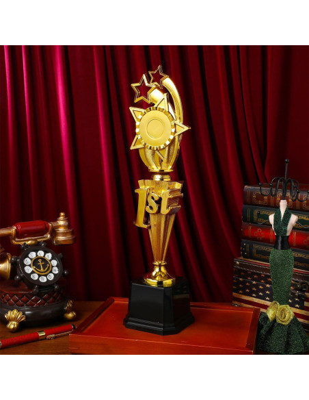 Trofeo Didiseaon 1er Lugar 37.1 cm Dorado de Plástico