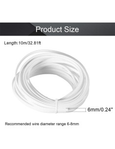 Manga Trenzada para Cables Othmro 10m x 6mm Blanco 2