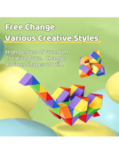 Cubo Serpiente MOYU BLOCK Juguete Sensorial 48 Bloques