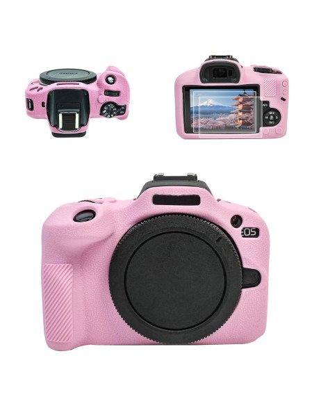 Kit de Accesorios para Cámara Canon EOS R100 - Funda Silicona Rosado