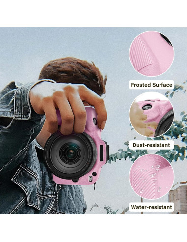 Kit de Accesorios para Cámara Canon EOS R100 - Funda Silicona Rosado