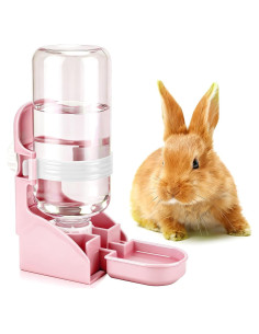 Botella de Agua Rypet 500ml Rosa para Conejos y Pequeñas Mascotas