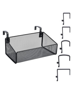 Cesta de Almacenamiento Colgante MATIMASU Negra con 5 Ganchos