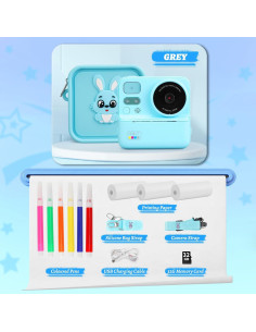Cámara Instantánea Infantil Chantkin Azul 2.8" 12MP 2