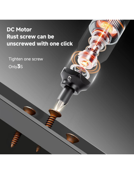 Destornillador Eléctrico XIOOHXBS 3.6V con 26 Puntas y Luz LED