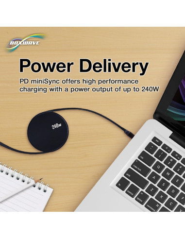 Cable Retráctil USB Tipo-C BoxWave 240W para Audio-Technica