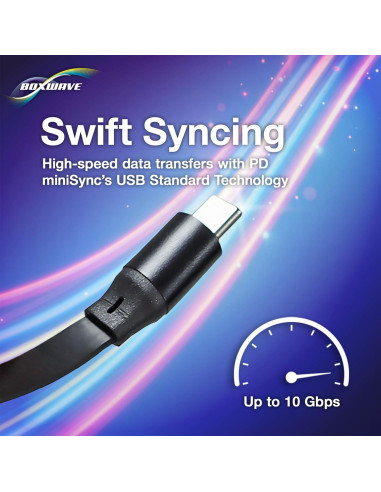 Cable Retráctil USB Tipo-C BoxWave 240W para Audio-Technica