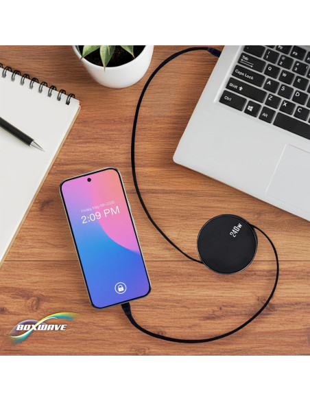 Cable Retráctil USB Tipo-C BoxWave 240W para Audio-Technica