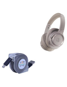 Cable Retráctil BoxWave para Audio-Technica ATH-SR50BT 63.5cm