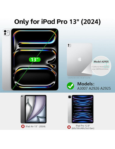 Funda de Teclado TQQ para iPad Pro 13" (M4 2024) - Inalámbrica