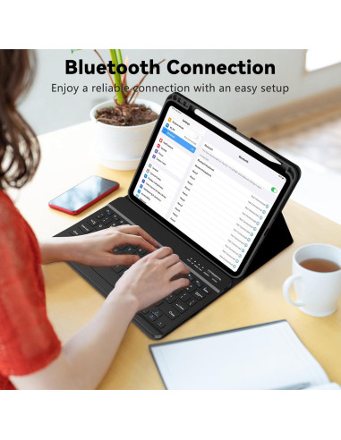 Funda de Teclado TQQ para iPad Pro 13" (M4 2024) - Inalámbrica