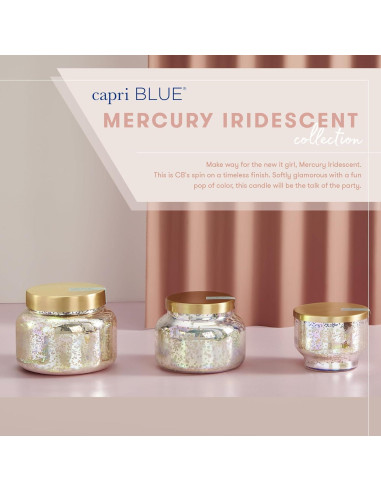Vela Aromática Capri Blue Mercury Iridiscente 793 g - Orquidea Aloha