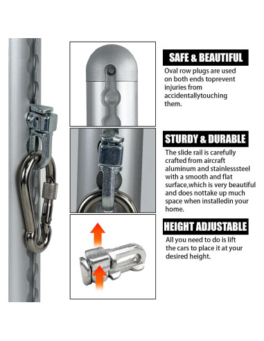 Juego de Anclaje Ajustable DurFerhogvix QM-2 para Bandas de Ejercicio