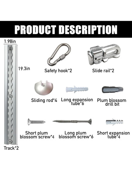 Juego de Anclaje Ajustable DurFerhogvix QM-2 para Bandas de Ejercicio