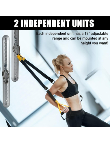 Juego de Anclaje Ajustable DurFerhogvix QM-2 para Bandas de Ejercicio