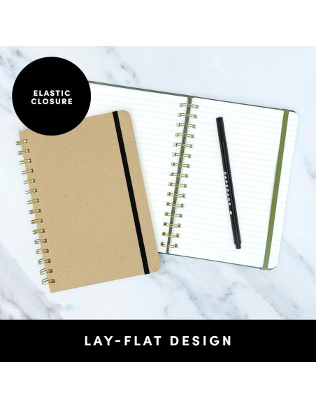 Cuaderno Espiral Tapa Dura Paperage 14x20.3 cm 160 Páginas