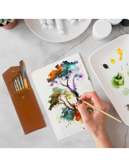 Set de 6 Pinceles de Acuarela Artistas del Renacimiento - Pelo de Sable Sintético