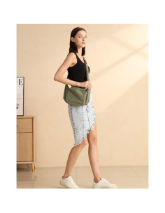 Bolso Cruzado Unisex Iioscre Media Luna Impermeable Verde Militar 2