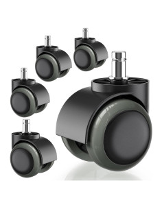 5 Ruedas de Silla de Oficina PChero 50mm Diámetro 11mm Vástago