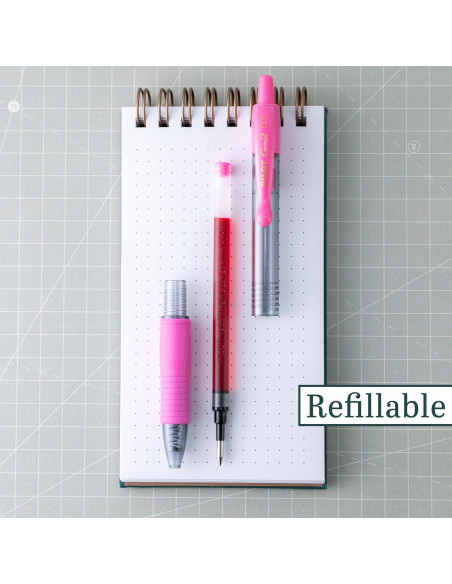 Bolígrafos de Gel Pilot G2 Rosa Claro 0.7mm - Paquete de 12