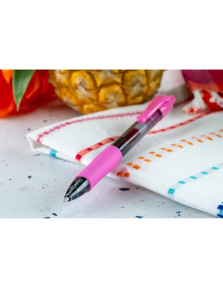 Bolígrafos de Gel Pilot G2 Rosa Claro 0.7mm - Paquete de 12