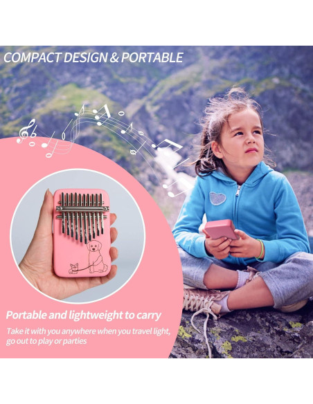 Kalimba 10 Teclas Rosa Sound Harbor - Madera Sapele