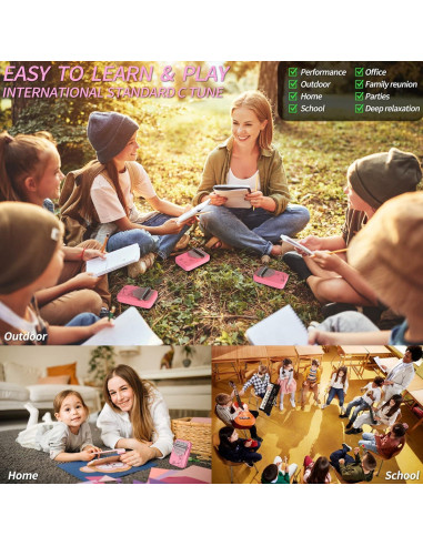 Kalimba 10 Teclas Rosa Sound Harbor - Madera Sapele