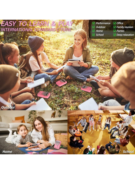 Kalimba 10 Teclas Rosa Sound Harbor - Madera Sapele