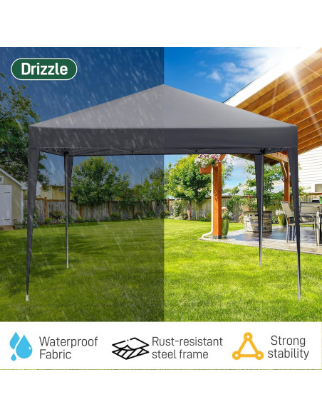 Tienda de Dosel Portátil 3x3m Pop Up Canopy Resistente UV