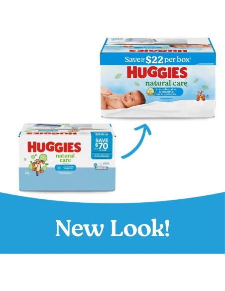 Toallitas Huggies Cuidado Natural 17 Paquetes 64 Unidades