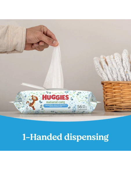 Toallitas Huggies Cuidado Natural 17 Paquetes 64 Unidades