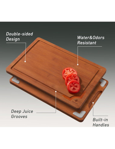 Tabla de Cortar de Bambú Extra Grande Socisen 49.5x35.5cm