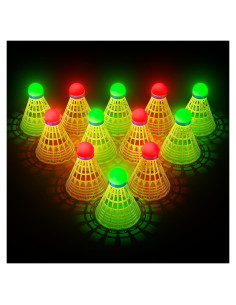 Volantes de Bádminton Iluminados HIRALIY 6 Pcs Nylon