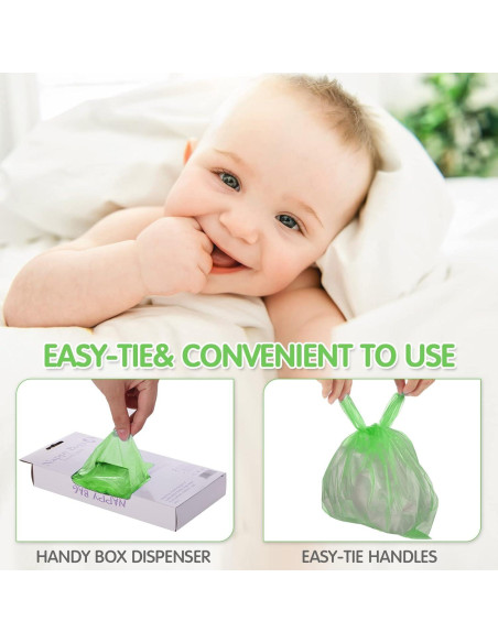 Bolsas Desechables para Pañales Sinmoe 1600 Conteos Verde