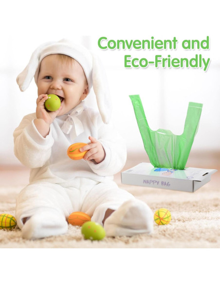 Bolsas Desechables para Pañales Sinmoe 1600 Conteos Verde