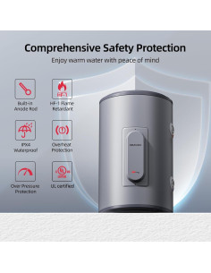 Calentador de Agua Eléctrico MIZUDO 10 Galones 1500W 120V 2