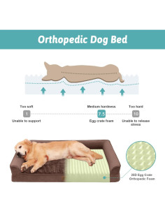 Cama ortopédica para perros COZY KISS 76x50 cm marrón 2