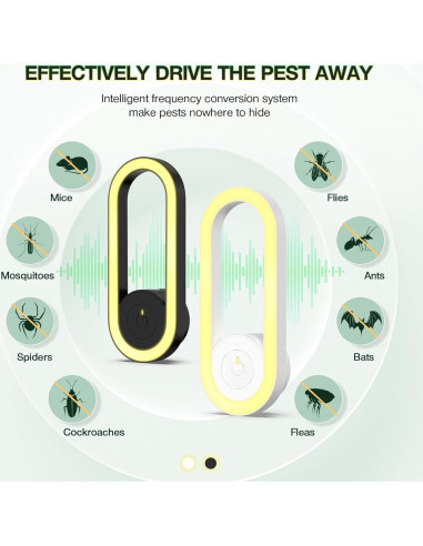 Repelente Ultrasónico de Plagas Tiptop Home 4 Unidades