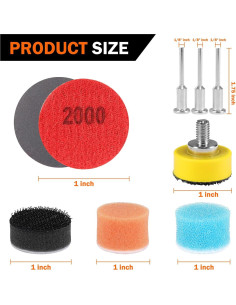 203 Piezas Disco de Lijado 1 Pulgada Avresecie con Almohadillas 2