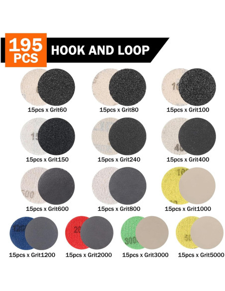 203 Piezas Disco de Lijado 1 Pulgada Avresecie con Almohadillas
