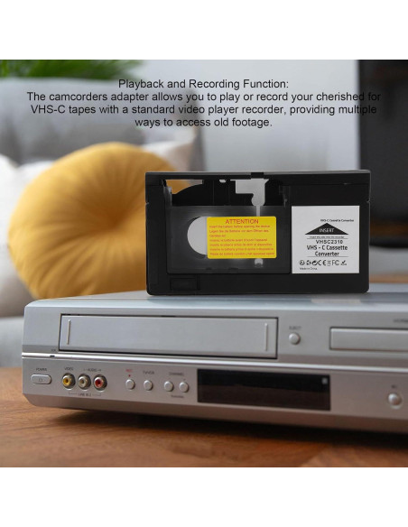 Adaptador VHS-C a VHS LICAVEY con grabación y reproducción