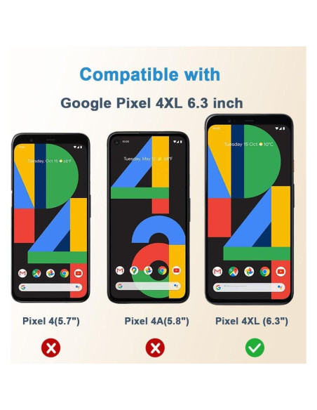 Protector de Pantalla Vidrio Templado HYGAMOCC para Google Pixel 4XL