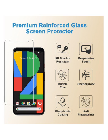 Protector de Pantalla Vidrio Templado HYGAMOCC para Google Pixel 4XL