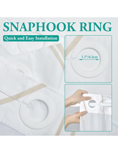 Cortina de Ducha Beige Caqui LXBNI con Forro a Presión 137x203 cm