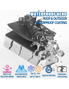 Sellador Impermeable para Techo Waterproof Hero 5KG Gris 2