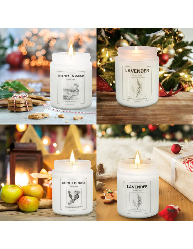 Set de 4 Velas Aromáticas THORNWOLF de Cera de Soja 793 g