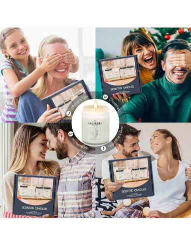 Set de 4 Velas Aromáticas THORNWOLF de Cera de Soja 793 g